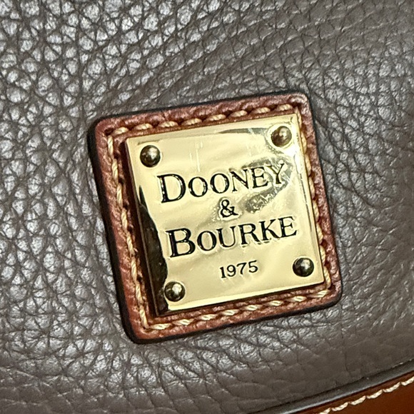 Dooney & Bourke Brown and Gray Leather Satchel - Picture 2 of 5